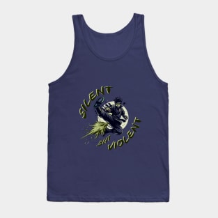 Silent But Violent - Funny Farting Ninja Tank Top